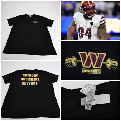 washington commanders Strength Conditioning Shirt Payne #94 3xl Tee