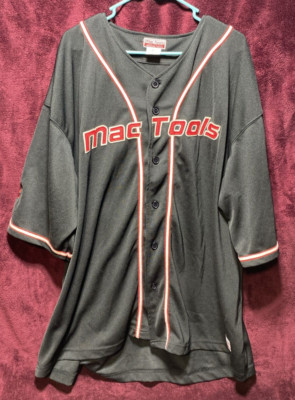 Mac Tools #38 Baseball Style Jersey Size 3XL XXXL Black Spellout Mechanics Shirt