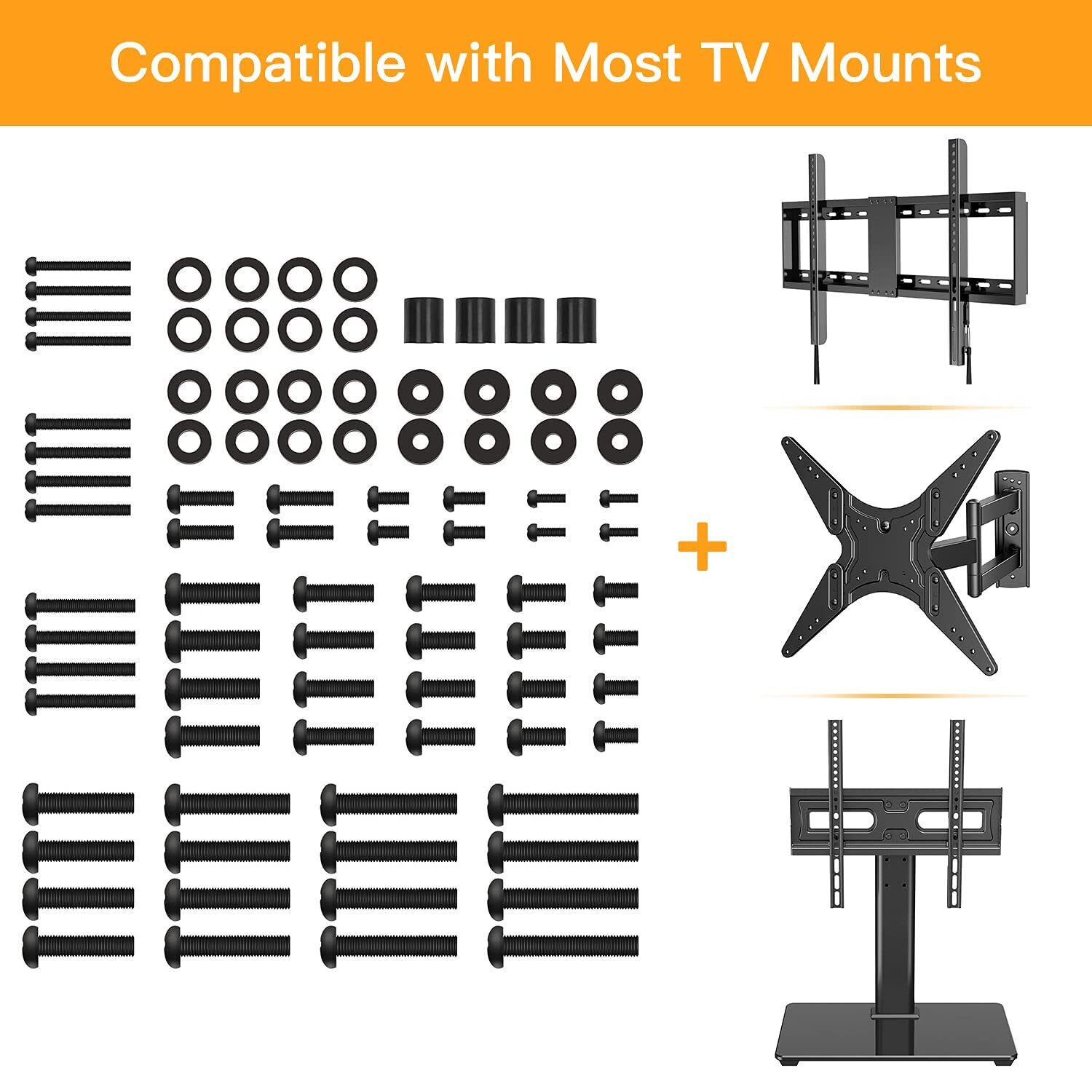 Universal Tv Mounting Hardware Kit Fits Most Tvs Up To 80 Inches, Vesa