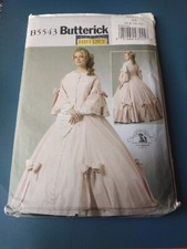 B5543 Butterick Size 6-12 Gown Gone with the Wind Antebellum Reenactment Cosplay