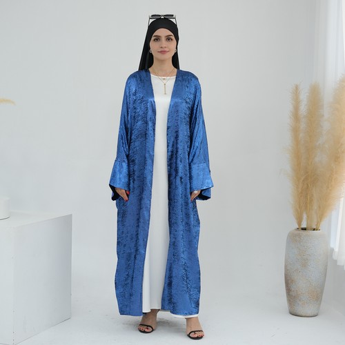 Abaya Open Cardigan Kaftan Dubai Turkey Women Muslim Maxi Dress Ramadan Kimono - Picture 28 of 38