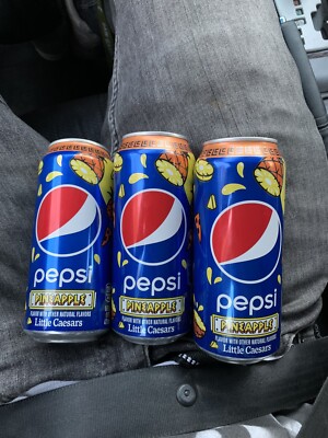  Pepsi Pineapple Limited Edition Little Ceasers 16 oz RARE 