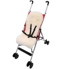 Mouton - Buggy Dépôt Poussette Felleinlage Bébé Merino Peau de Mouton 75x33 CM