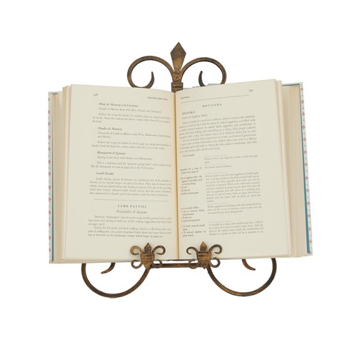 DecMode 11" x 14" Gold Metal Scroll Easel with Foldable Stand, 1-Piece - Picture 7 of 9