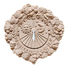 Sonnenuhr Wandhänger Wanndeko Deko "Meridiana" 38 cm rund Terrakotta Italien