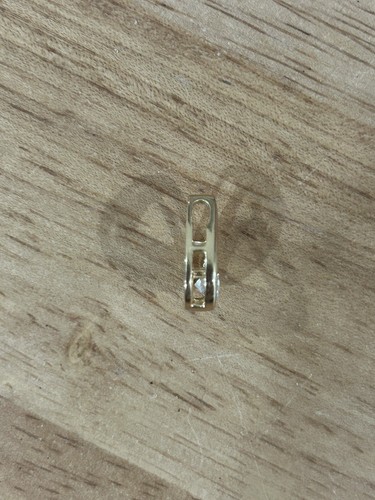 Vintage Costume Jewelry RMN Roman Gold Necklace Charm With Faux Diamond - Picture 6 of 6