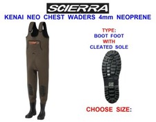 SCIERRA KENAI NEO 4mm NEOPRENE CHEST WADERS BOOT FOOT FOR FLY ROD REEL FISHING
