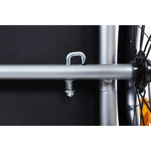 120 LB Large Folding Steel Bike Trailer, All-Terrain Pet Carrier, Gray-Blue - Picture 13 of 17