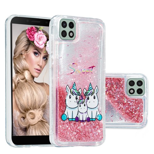 Moving Liquid Glitter Case For Samsung Galaxy A12 A22 5G A52s Pretty Phone Cover - Zdjęcie 16 z 90