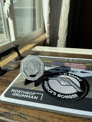 Northrop Grumman B-21 Raider Roll Out 2022 Challenge Coin, Mouse Pad, & Patch