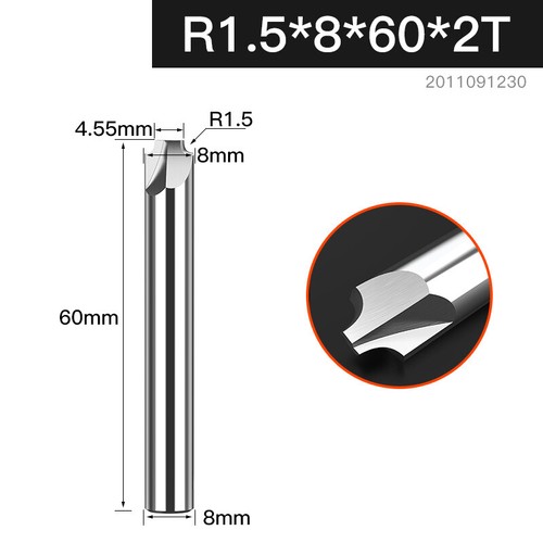 HSS Corner Rounding End Mill R1-R15 Radius Milling Cutter CNC Router Bits - Picture 8 of 20