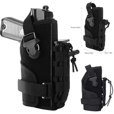 1000D Tactical Pistol Gun Holster Right-Hand Gun Molle Pouch with Mag Holder US