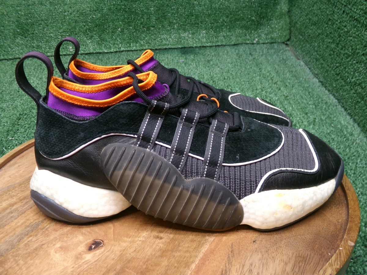 Adidas Men's Crazy BYW Black/Purple/Orange Athletic Shoes Sneakers Size  10 US