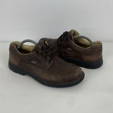 Clarks Active Air GTX Gore Tex Brown Leather Shoes Lace Up Size 9 UK Mens