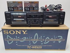 Sony TC-WE625 Dual Record Cassette Tape Deck Dolby B, C NEW Belts  Original Box