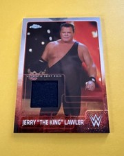 WWE 2015 Topps Chrome Jerry The King Lawler Event Used Worn Relic Card auto wwf