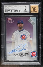 2017 Topps Now Road to Opening Day Purple 15/25 Wade Davis BGS 9 MINT Auto 00er