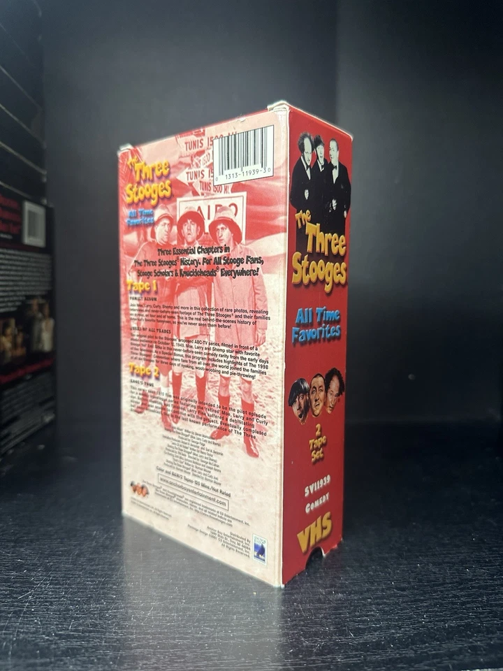 The Three Stooges All-Time Favorites VHS 2 Tapes Set - Image 4 of 4