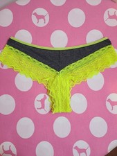 Y2K VS PINK Extra Low Rise Mini Cheeky Bikini Panty Size Lg Neon