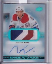 Victor Mete 2017-18 UD Rookie Auto Patch & # 2 of 25