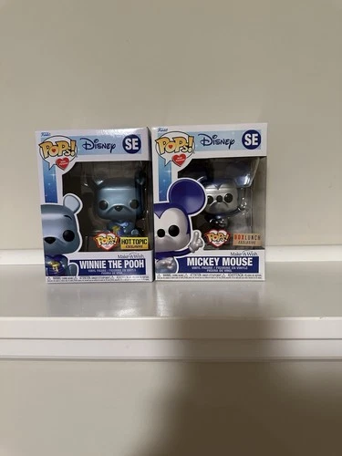 (Lot Of 2) Make A Wish Disney SE MICKEY MOUSE, Winnie The Pooh Funko Pop