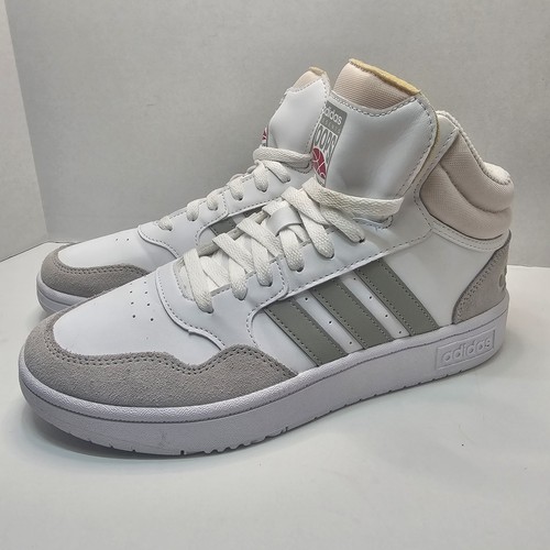 Adidas Aros Zapatos 3.0 Medianos Para Hombre Talla 7.5 Tenis de Baloncesto Blanco Gris Raro - Imagen 2 de 9