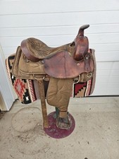16'' QH big horn 110 Brown Leather  Cordura Western Trail Saddle Light Weight