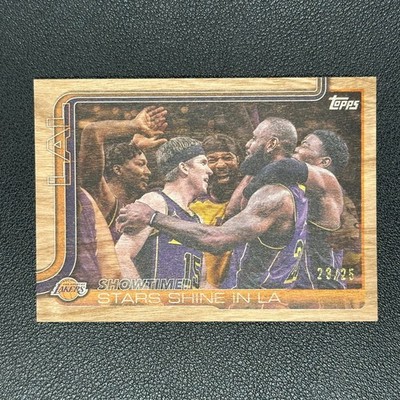 2025 Topps Showtime! Stars Shine In LA Lebron James Wood 23/25 JSY SSP #Z