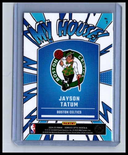 Jayson Tatum 2024-25 Donruss Optic #7 My House - Picture 2 of 2