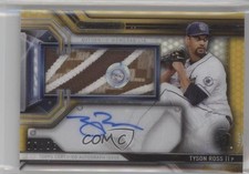 2016 Topps Strata Clearly Authentic Relics Gold 6/25 Tyson Ross Auto fm0