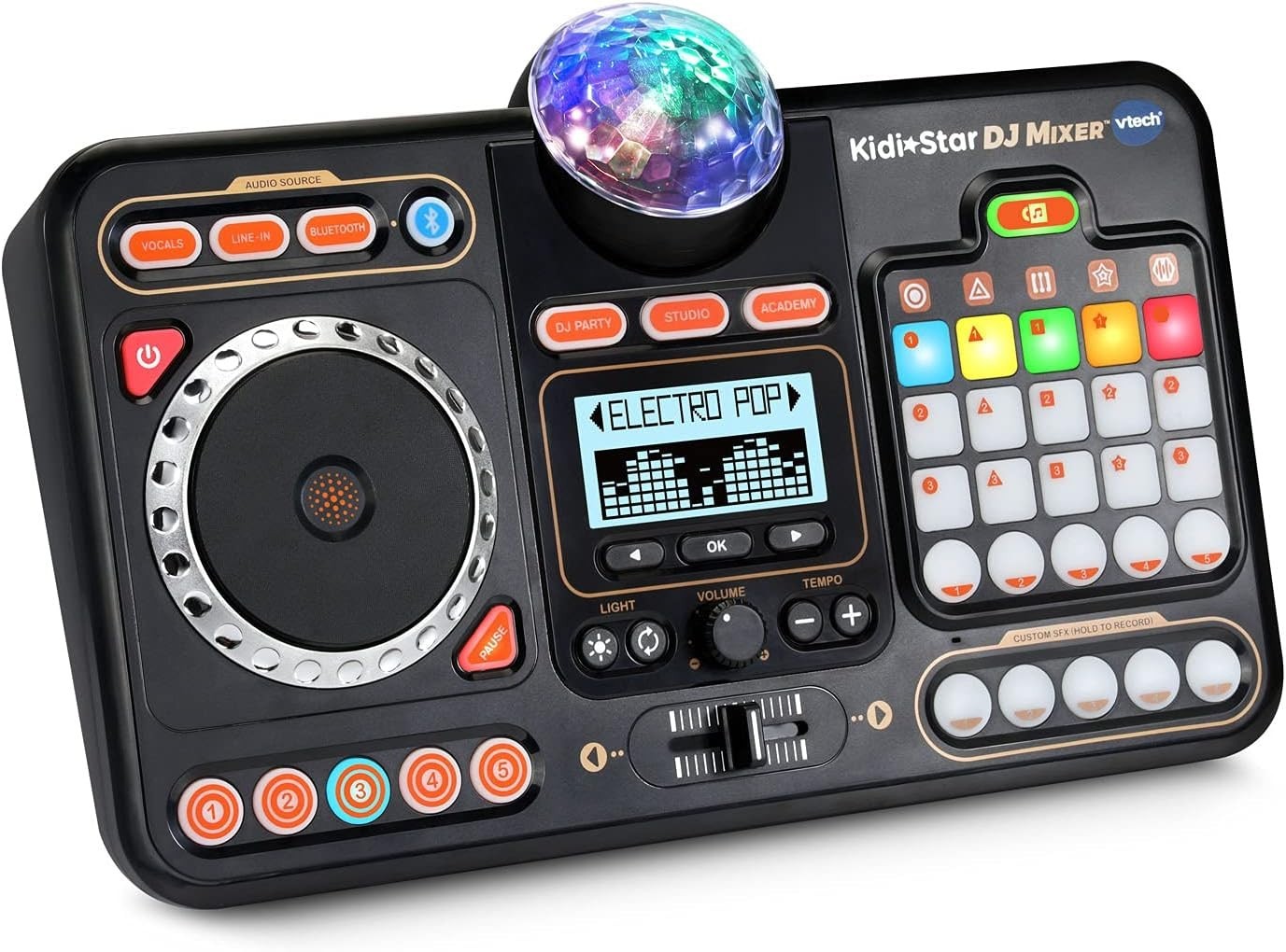 VTech Kidi Star DJ Mixer Baby and Toddler Toys Audio Cable, Bluetooth wireless