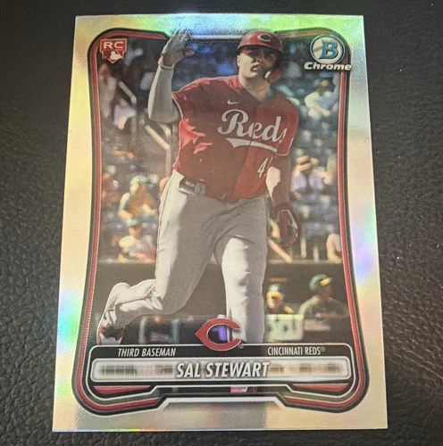 Bowman Chrome Red Shield 2025 Sal Stewart Chrome Rookie Cincinnati Reds