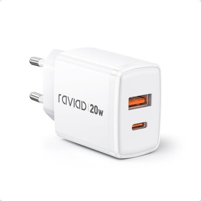 USB C Ladegerät 20W Schnellladegerät Dual 2 Port Leicht Kompakt Reise