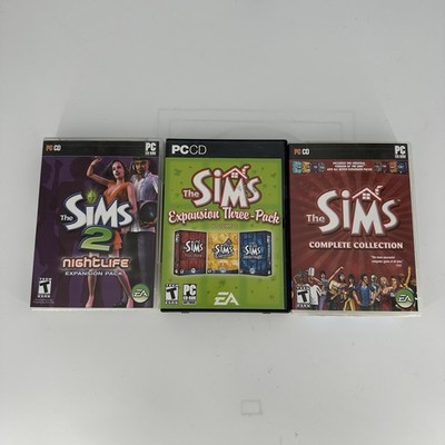 The Sims PC Lot Complete Collection + Expansion 3-Pack Vol 2 + Sims 2 Nightlife