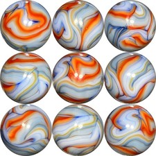 MINT 39/64" CHAMPION SWIRL MARBLE, busy pattern.