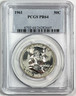 1961-P Franklin Half Dollar PCGS PR64 Silver Proof 90% 50C Philadelphia Franklin