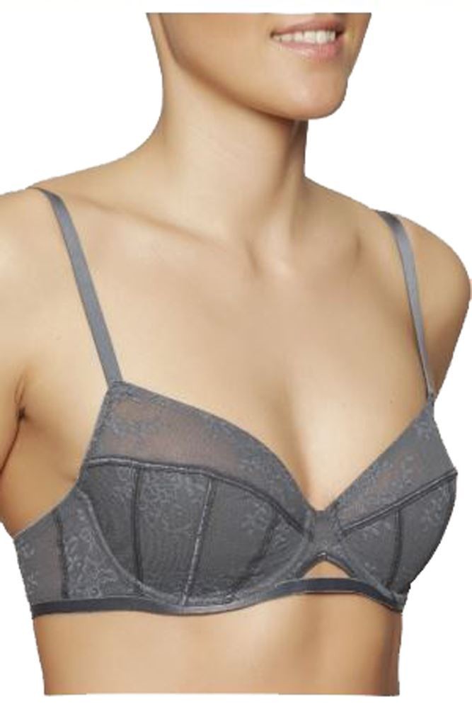 Triumph Vintage Essence W Underwired Opaque Full Cup Bra Dark Grey (3284) 32B