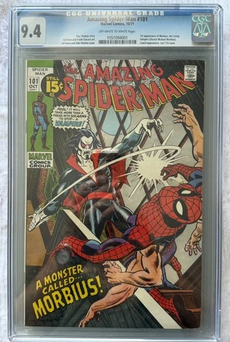 Amazing Spider-Man #101 CGC 9.4 First Morbius OLD LABEL TIGHTLY GRADED