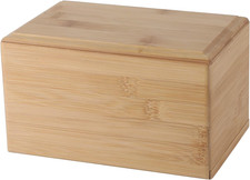 X-Large Bamboo Pet Urns for Dog Ashes, Bamboo Wooden Pet Urn for Funerals and Me