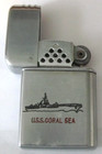 RARE Cigarette Lighter USS Coral Sea CVA 43 Military Lighter USN Navy Butane — photo 3