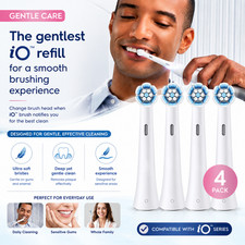 4 Stück Oral-B iO Ersatzbürsten Sanfte Rein...
