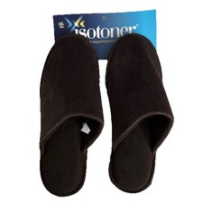 Isotoner Men's Corduroy Scuff Slipper Size XXL 13-14 Brown NWT