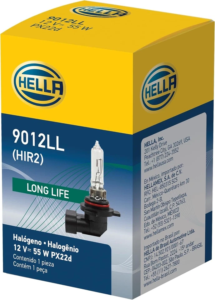 Hella 9012LL Long Life Bulb, 12V, 55W - 55W, Multi - Image 2 of 4