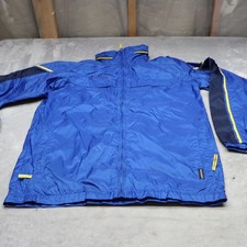 Columbia Rain Jacket Boys XL Blue Glennaker Pack Full Zip Light Windbreaker