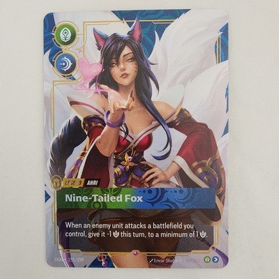 Ahri Nine Tailed Fox 255/298 R Origins Holo Foil Riftbound TCG 2025 NM