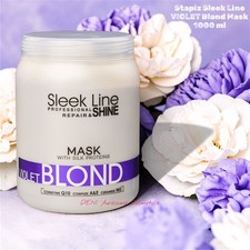 STAPIZ Sleek Line VIOLET BLOND Mask with Silk Proteins 1000 ml