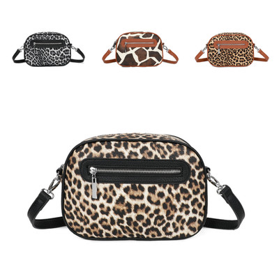 Schultertasche Umhängetasche Kuriertasche Handtasche langer Riemen für Damen Leopardenmuster