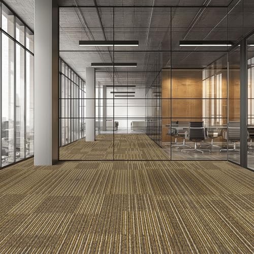 20" x 20" Asphalt Carpet Tile Indoor/Outdoor, 0.24" Pile Height, 10 Pack Khaki - Picture 4 of 8