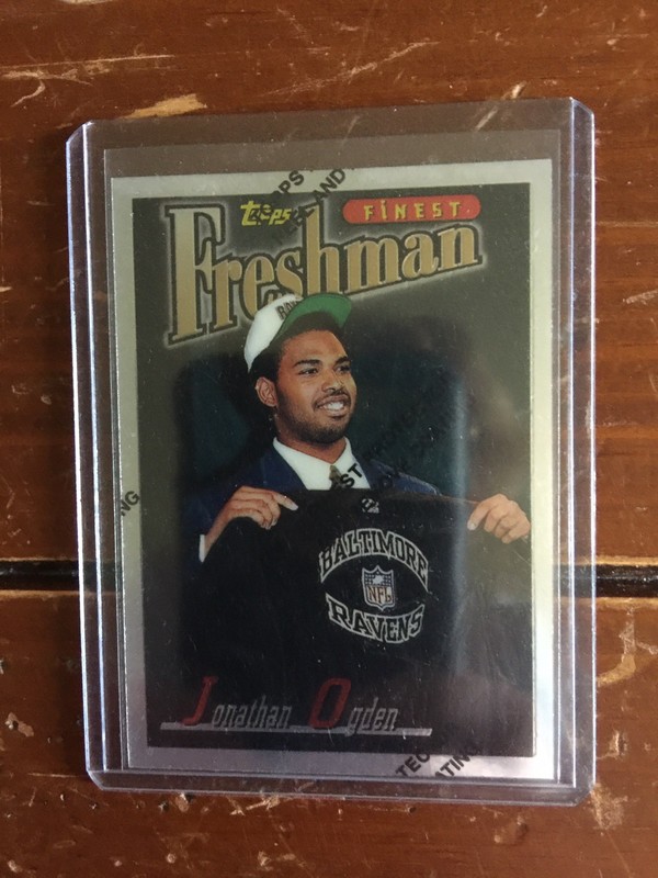 🔥Jonathan Ogden RC 1996 Topps Finest Silver #308 Ravens 🔥