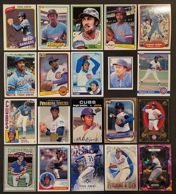 Lot of 20 Different FERGIE JENKINS Baseball Cards HOF 1980-2024 BB8557